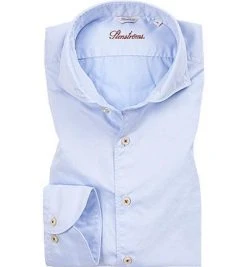 Stenströms Hemd 675221/1467/100 Fitted Body, Feintwill, Bleu, Blau