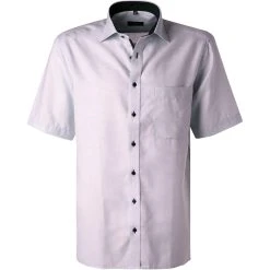 ETERNA comfort fit 4671/K147/11 Kurzarmhemd, Baumwolle, Pastellflieder meliert, Flieder (11)