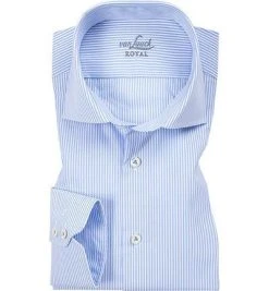 van Laack Hemd Tailor Fit EL 141786/RIVARA-LTF/720 Popeline, Extra langer Arm, Hellblau-weiß gestreift, Blau-weiß