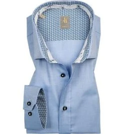 Jacques Britt Hemd Como 2Mix AL 364580/11 Slim Fit, Oxford, Bleu, Blau