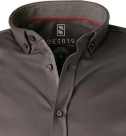 DESOTO Hemd B.D. 21031-3/083 Kurzarmhemd, Slim Fit, Jersey, Dunkelgrau, Schiefergrau -hemdenverkauf 295599 norm2