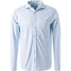 DESOTO Hemd Hai 21008-3/051 Modern Fit, Jersey, Bleu, Hellblau