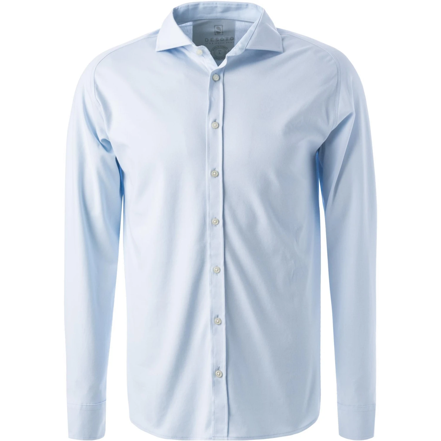 DESOTO Hemd Hai 21008-3/051 Modern Fit, Jersey, Bleu, Hellblau 1 DESOTO Hemd Hai 21008-3/051 Modern Fit, Jersey, Bleu, Hellblau