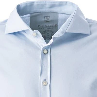 DESOTO Hemd Hai 21008-3/051 Modern Fit, Jersey, Bleu, Hellblau 3 DESOTO Hemd Hai 21008-3/051 Modern Fit, Jersey, Bleu, Hellblau – Bild 3