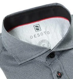 DESOTO Hemd Hai 50308-3/081 Modern Fit, Jersey, Grau meliert, Schwarz-weiß -hemdenverkauf 295614 norm2
