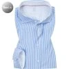 DESOTO Hemd Hai 21108-3/053 Modern Fit, Jersey, Bleu-weiß gestreift, Hellblau-weiß