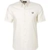 Fred Perry Hemd M3547/560 Kurzarmhemd, Baumwolle, Ecru