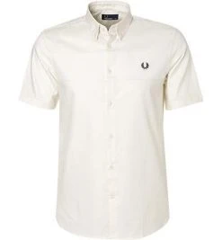 Fred Perry Hemd M3547/560 Kurzarmhemd, Baumwolle, Ecru