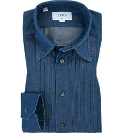 ETON Hemd 0804/81532/28 Jeanshemd, Slim Fit, Baumwolle, Blau