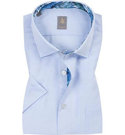 Jacques Britt Hemd Como Mix 384011/14 Kurzarmhemd, Custom Fit, Baumwolle, Blau gemustert, Blau 1 Jacques Britt Hemd Como Mix 384011/14 Kurzarmhemd, Custom Fit, Baumwolle, Blau gemustert, Blau