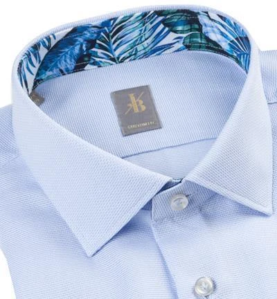 Jacques Britt Hemd Como Mix 384011/14 Kurzarmhemd, Custom Fit, Baumwolle, Blau gemustert, Blau 2 Jacques Britt Hemd Como Mix 384011/14 Kurzarmhemd, Custom Fit, Baumwolle, Blau gemustert, Blau – Bild 2