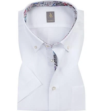 Jacques Britt Hemd Treviso Mix 384012/01 Kurzarmhemd, Custom Fit, Baumwolle, Weiß 1 Jacques Britt Hemd Treviso Mix 384012/01 Kurzarmhemd, Custom Fit, Baumwolle, Weiß