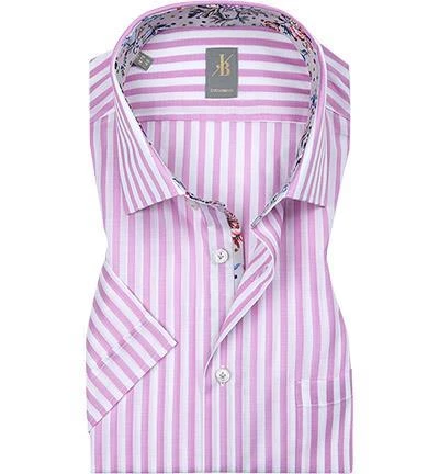 Jacques Britt Hemd Como Mix 384021/42 Kurzarmhemd, Custom Fit, Baumwolle, Rosa-weiß gestreift, Rosa 1 Jacques Britt Hemd Como Mix 384021/42 Kurzarmhemd, Custom Fit, Baumwolle, Rosa-weiß gestreift, Rosa