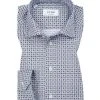 ETON Hemd 2734/79311/25 Contemporary Fit, Popeline, Navy gemustert, Blau