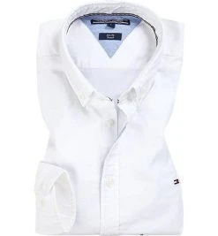 Tommy Hilfiger Hemd MW0MW03745/100 Slim Fit, Baumwolle, Weiß