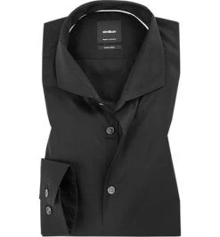 Strellson Hemd Adrian 30011699/001 Extra Slim Fit, Popeline, Schwarz