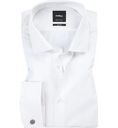 Strellson Hemd Santos 30011615/100 Slim Fit, Twill, Weiß 1 Strellson Hemd Santos 30011615/100 Slim Fit, Twill, Weiß