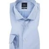 Strellson Hemd Santos 30011614/459 Slim Fit, Popeline, Bleu meliert, Blau