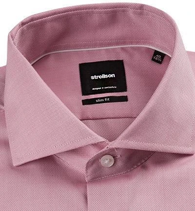Strellson Hemd Sereno 30011630/680 Slim Fit, Oxford, Rosa-weiß meliert, Rot 2 Strellson Hemd Sereno 30011630/680 Slim Fit, Oxford, Rosa-weiß meliert, Rot – Bild 2