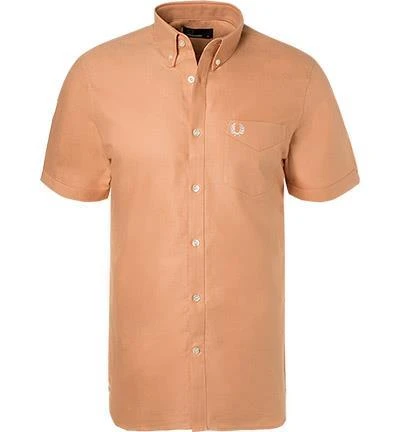 Fred Perry Hemd M3531/G05 Kurzarmhemd, Oxford, Apricot, Aprikose 1 Fred Perry Hemd M3531/G05 Kurzarmhemd, Oxford, Apricot, Aprikose