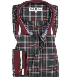 Lucky de Luca Hemd Stanley 61443/1 Baumwolle, Rot-anthrazit kariert, Rot