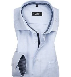 ETERNA comfort fit 3116/E95K/12 Hemd, Baumwolle, Hellblau