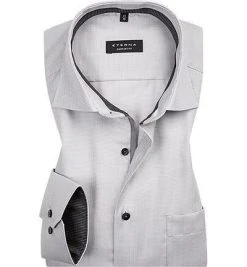 ETERNA comfort fit 3116/E95K/32 Hemd, Baumwolle, Anthrazit, Hellgrau