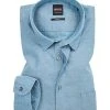 HUGO BOSS Casual Hemd Magneton 50395011/481 Slim Fit, Baumwolle, Türkis meliert, Blau