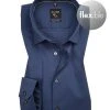 OLYMP No. Six Super Slim 2504/24/13 Hemd, Super Slim Fit, Popeline Flexibel, Saphirblau, Blau