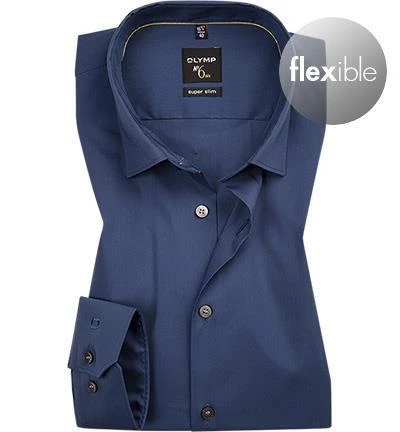 OLYMP No. Six Super Slim 2504/24/13 Hemd, Super Slim Fit, Popeline Flexibel, Saphirblau, Blau 1 OLYMP No. Six Super Slim 2504/24/13 Hemd, Super Slim Fit, Popeline Flexibel, Saphirblau, Blau