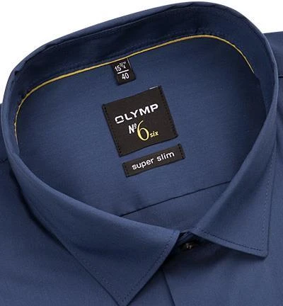 OLYMP No. Six Super Slim 2504/24/13 Hemd, Super Slim Fit, Popeline Flexibel, Saphirblau, Blau 2 OLYMP No. Six Super Slim 2504/24/13 Hemd, Super Slim Fit, Popeline Flexibel, Saphirblau, Blau – Bild 2