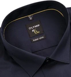 OLYMP No. Six Super Slim 2504/24/18 Hemd, Super Slim Fit, Popeline Flexibel, Nachtblau -hemdenverkauf 300999 norm2