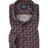 JOOP! Hemd JJSH-04Hanjo-W 30011808/601 Modern Fit, Popeline, Bordeaux gemustert, Rot