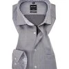 OLYMP Luxor Modern Fit 1248/24/68 Hemd, Baumwolle, Hellgrau meliert, Schwarz