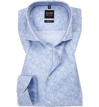 OLYMP Level Five Body Fit 2046/24/11 Hemd, Popeline, Hellblau-weiß gemustert, Hellblau 1 OLYMP Level Five Body Fit 2046/24/11 Hemd, Popeline, Hellblau-weiß gemustert, Hellblau
