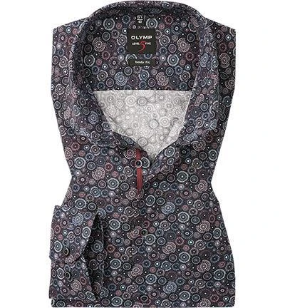 OLYMP Level Five Body Fit 69EL 2006/29/38 Hemd, Popeline, Extra langer Arm, Navy gemustert, Lila 1 OLYMP Level Five Body Fit 69EL 2006/29/38 Hemd, Popeline, Extra langer Arm, Navy gemustert, Lila