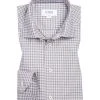 ETON Hemd 3510/79573/29 Slim Fit, Twill, Grau kariert, Blau