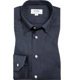 ETON Hemd 3991/61311/26 Contemporary Fit, Twill, Dunkelblau, Blau