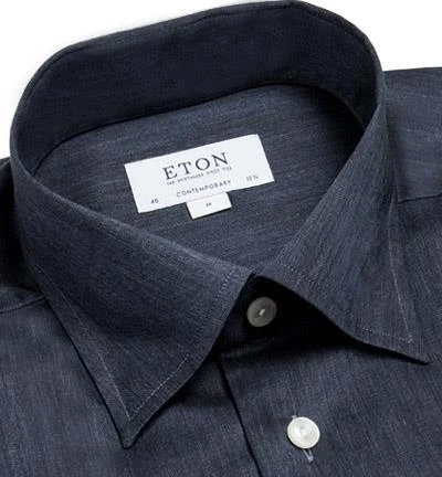 ETON Hemd 3991/61311/26 Contemporary Fit, Twill, Dunkelblau, Blau 2 ETON Hemd 3991/61311/26 Contemporary Fit, Twill, Dunkelblau, Blau – Bild 2