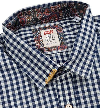 BOB Hemd WORK504/R426/unica Baumwolle, Blau kariert 2 BOB Hemd WORK504/R426/unica Baumwolle, Blau kariert – Bild 2