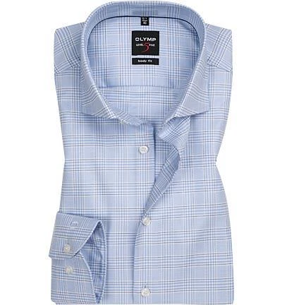 OLYMP Level Five Body Fit 69EL 2052/29/11 Hemd, Baumwolle, Extra langer Arm, Bleu-weiß kariert, Hellblau 1 OLYMP Level Five Body Fit 69EL 2052/29/11 Hemd, Baumwolle, Extra langer Arm, Bleu-weiß kariert, Hellblau