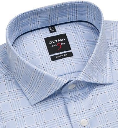 OLYMP Level Five Body Fit 69EL 2052/29/11 Hemd, Baumwolle, Extra langer Arm, Bleu-weiß kariert, Hellblau 2 OLYMP Level Five Body Fit 69EL 2052/29/11 Hemd, Baumwolle, Extra langer Arm, Bleu-weiß kariert, Hellblau – Bild 2
