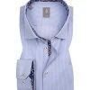 Jacques Britt Hemd Como Mix 463110/11 Slim Fit, Popeline, Hellblau gestreift, Hellblau