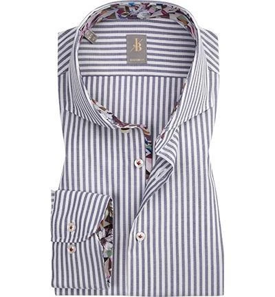 Jacques Britt Hemd Roma Mix 433010/16 Custom Fit, Baumwolle, Blau-weiß gestreift, Blau 1 Jacques Britt Hemd Roma Mix 433010/16 Custom Fit, Baumwolle, Blau-weiß gestreift, Blau