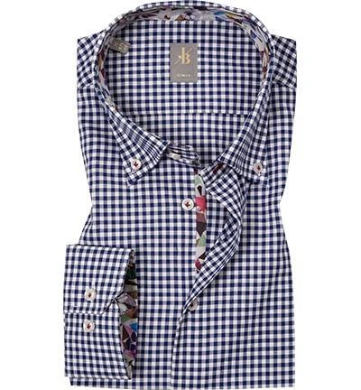 Jacques Britt Hemd Treviso Mix 463020/16 Slim Fit, Baumwolle, Navy kariert, Blau 1 Jacques Britt Hemd Treviso Mix 463020/16 Slim Fit, Baumwolle, Navy kariert, Blau