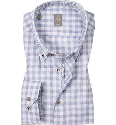 Jacques Britt Hemd Treviso Mix 463040/15 Slim Fit, Baumwolle, Hellblau kariert, Blau 1 Jacques Britt Hemd Treviso Mix 463040/15 Slim Fit, Baumwolle, Hellblau kariert, Blau