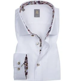 Jacques Britt Hemd Como Mix 463000/01 Slim Fit, Baumwolle, Weiß