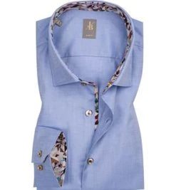 Jacques Britt Hemd Como Mix 463000/10 Slim Fit, Baumwolle, Blau, Hellblau