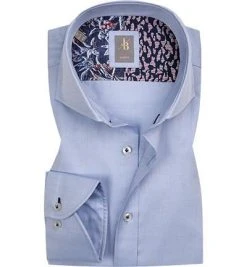 Jacques Britt Hemd Roma 2 Mix 463100/11 Slim Fit, Twill, Hellblau
