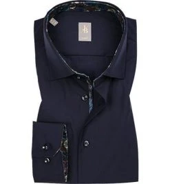 Jacques Britt Hemd Como Mix 463101/19 Slim Fit, Twill, Navy, Dunkelblau